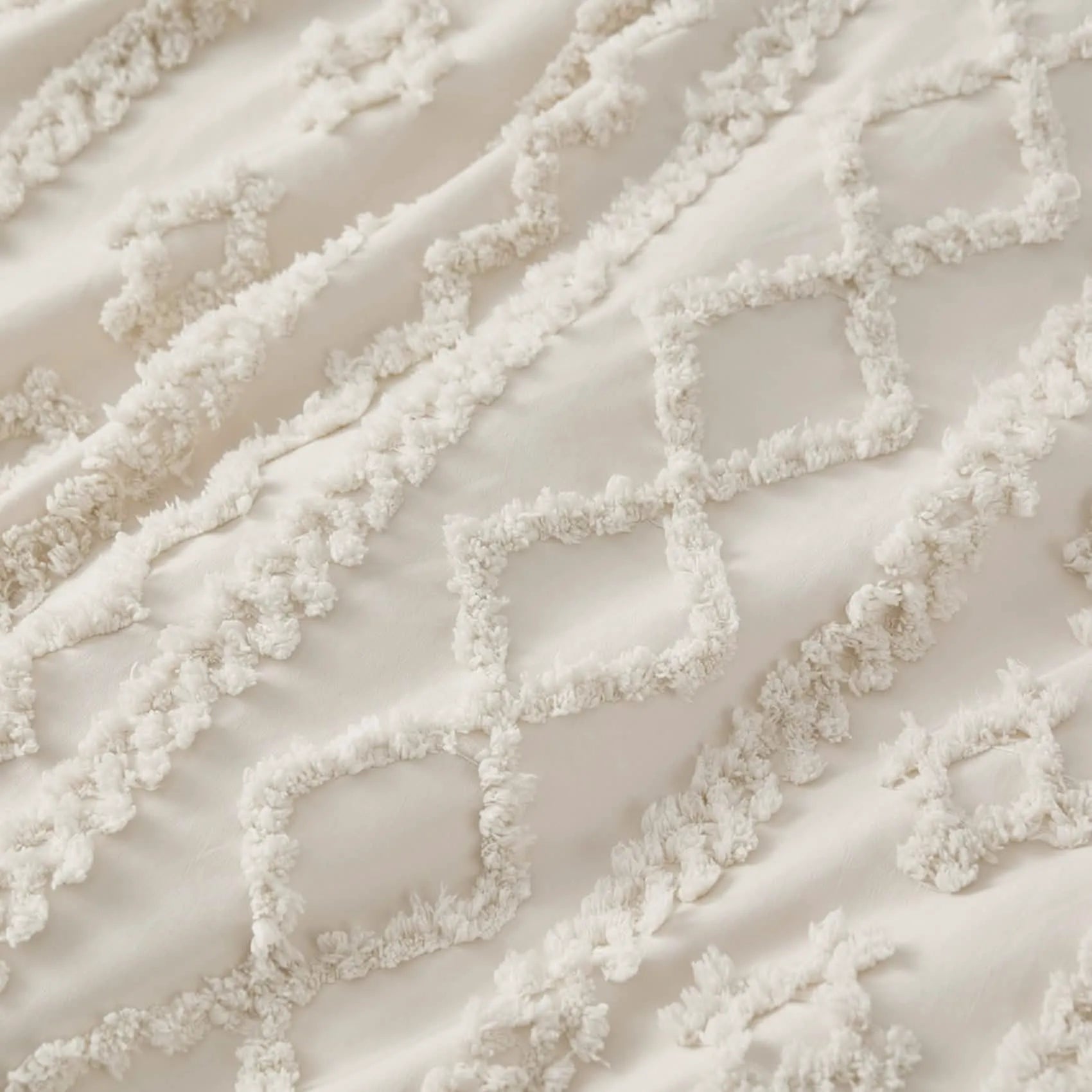 Boho Tufted Embroidery Duvet Cover Set