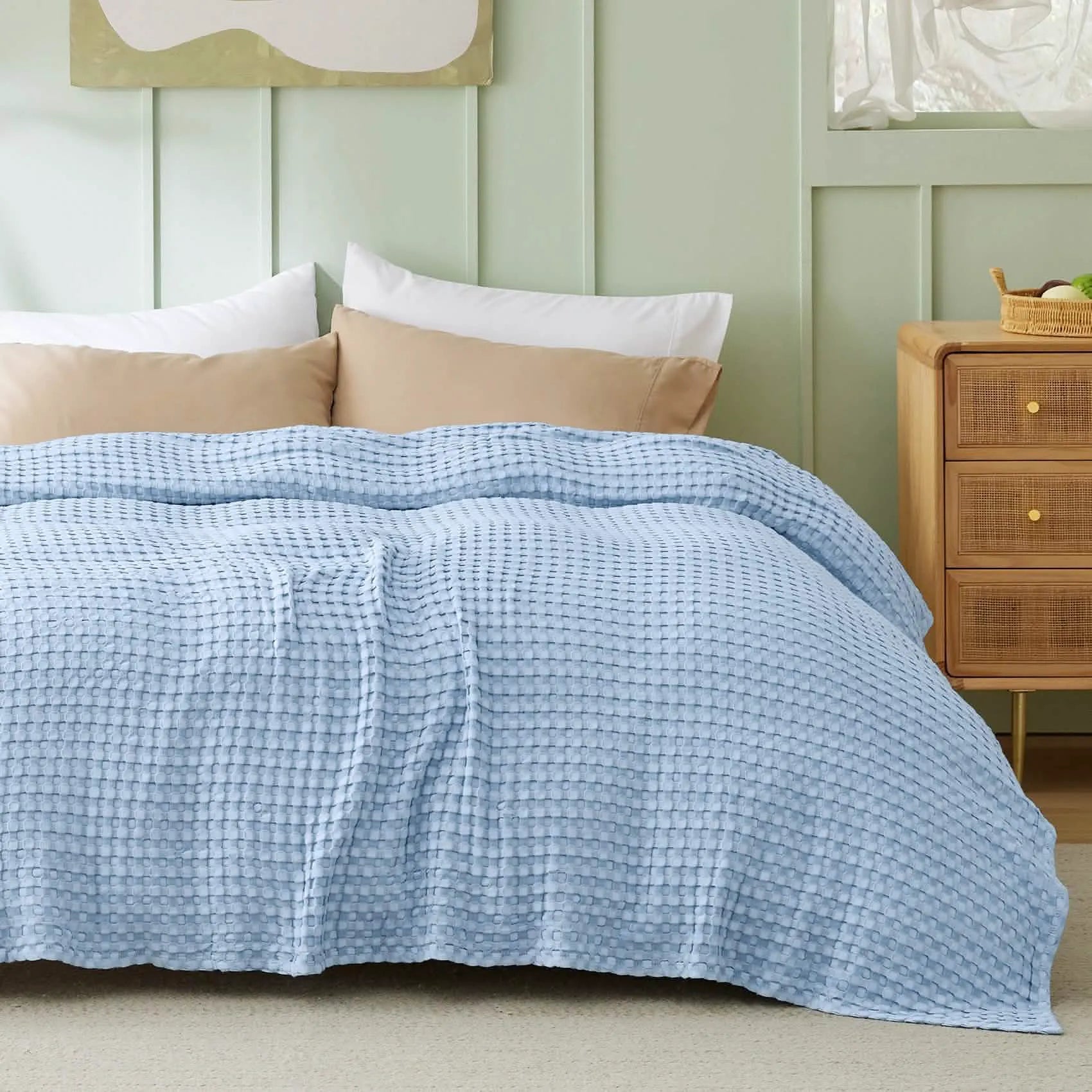 Bamboo Rayon Waffle Blanket