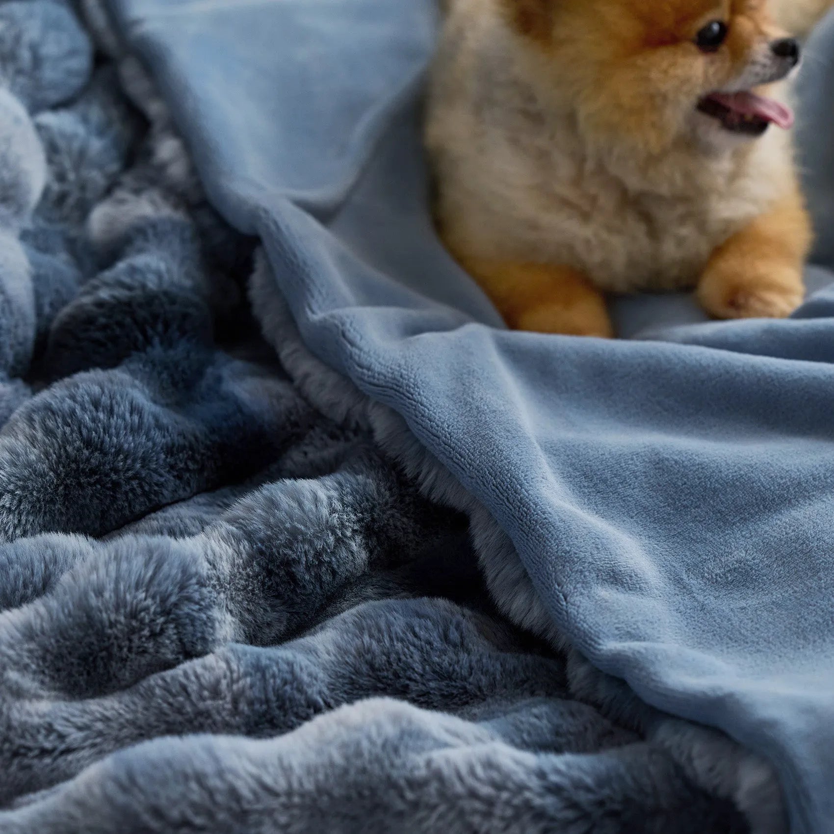 Faux Fur Bubble Blanket