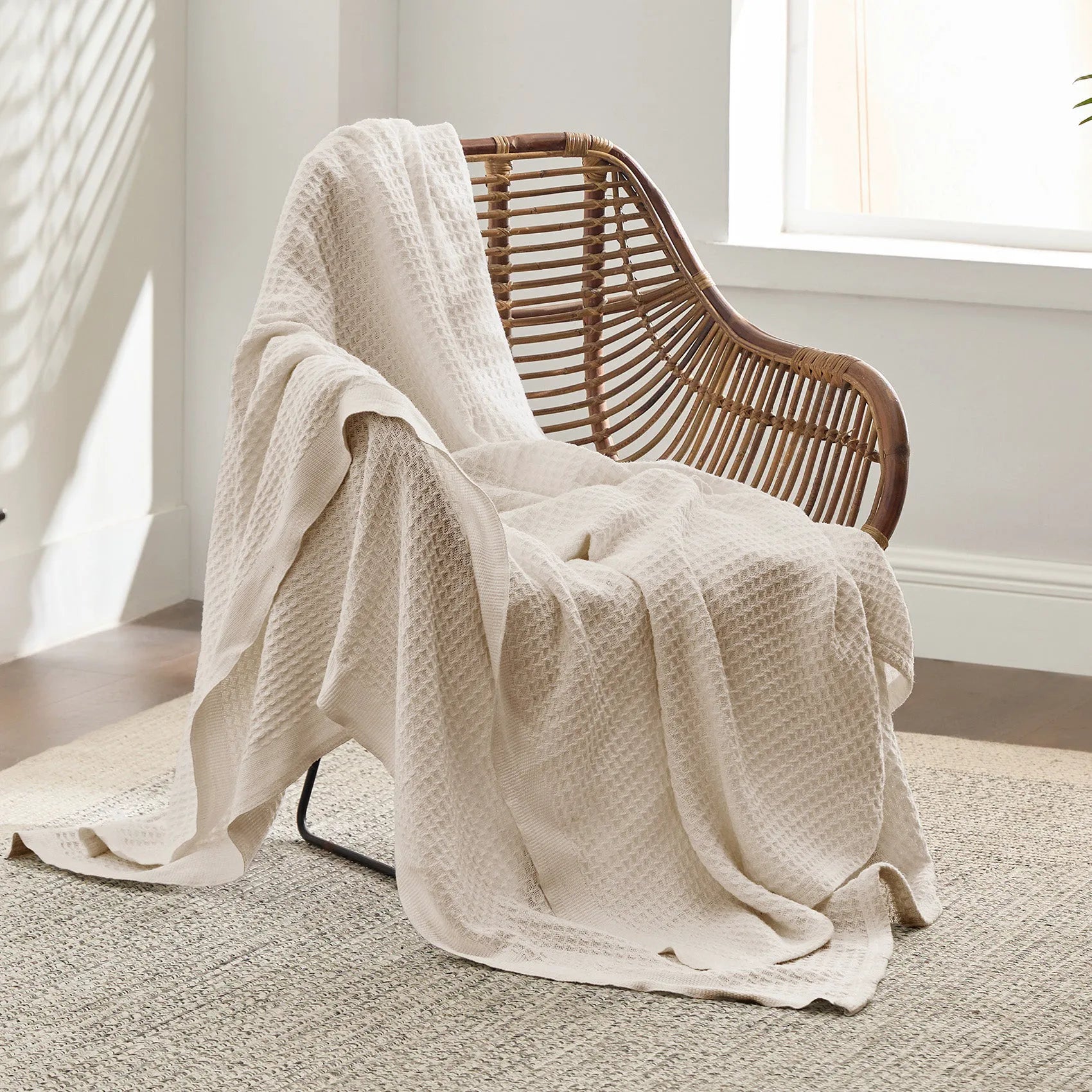Cotton Waffle Weave Blanket