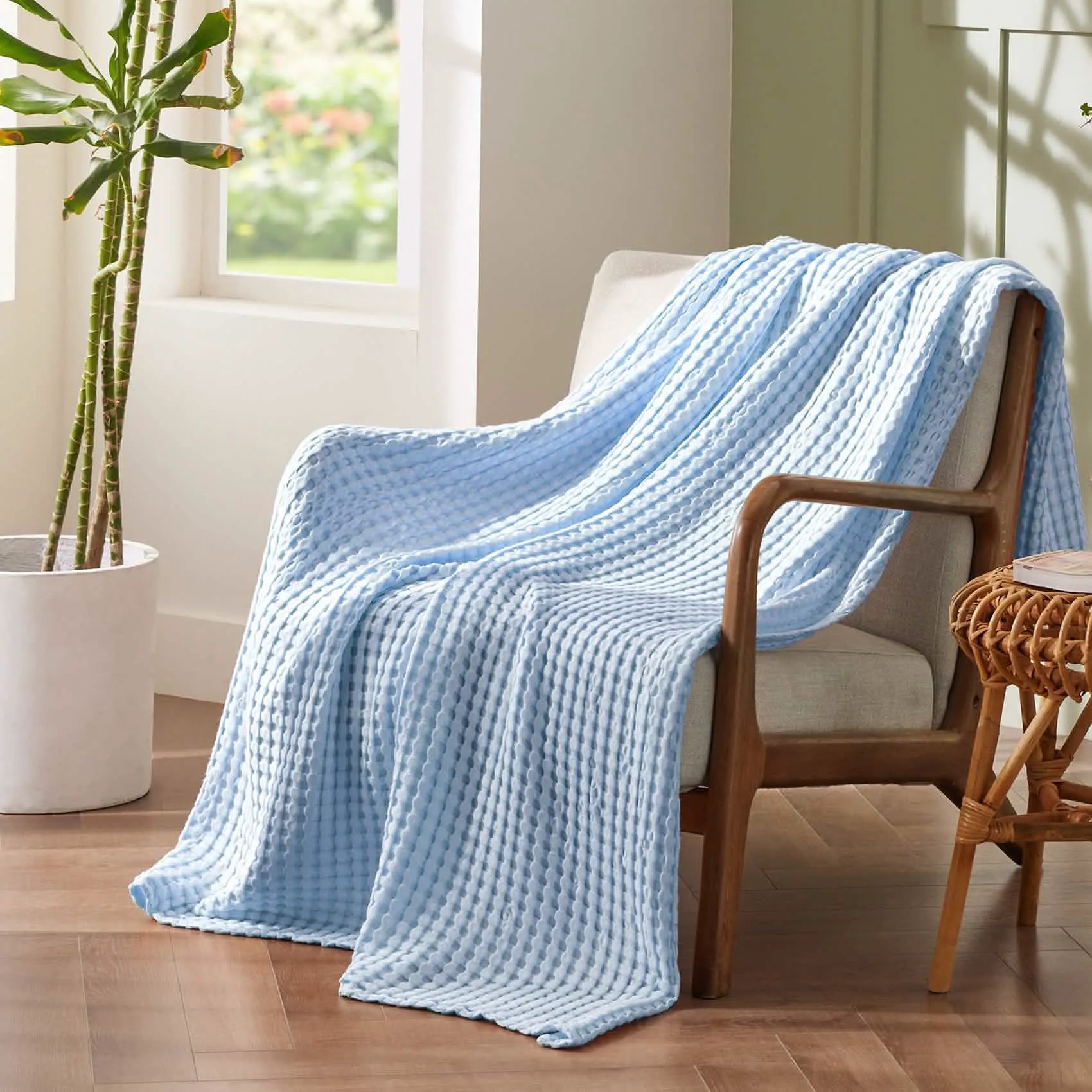Bamboo Rayon Waffle Blanket