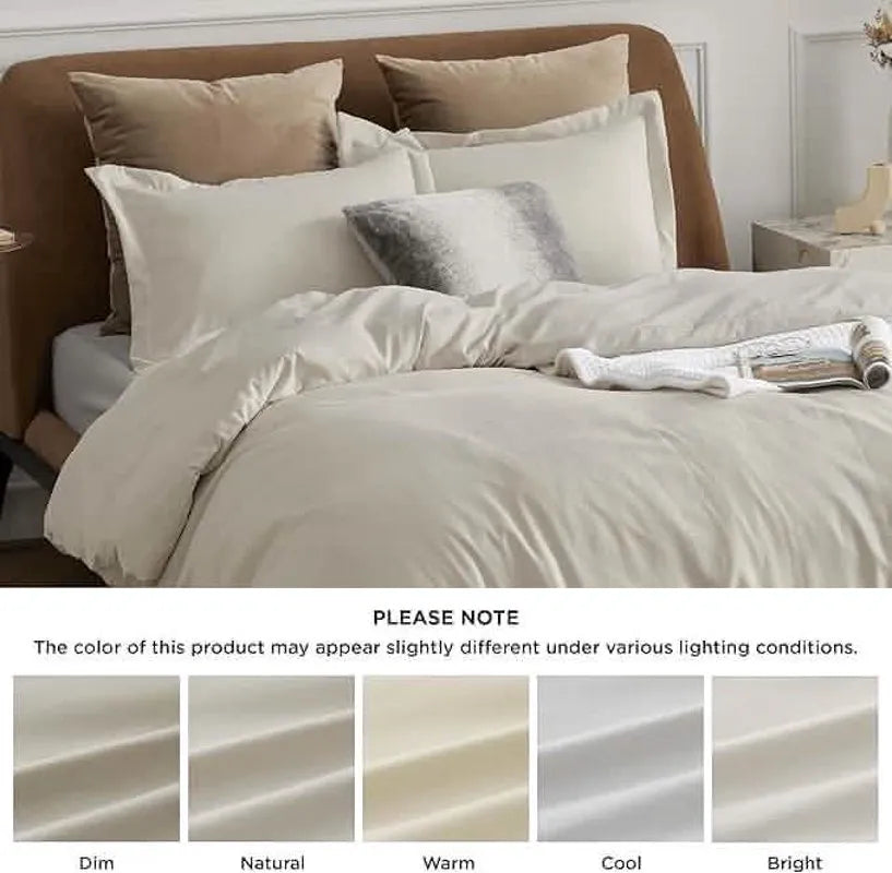 Brushed Microfiber Duvet Cover Set with Fitted Sheet