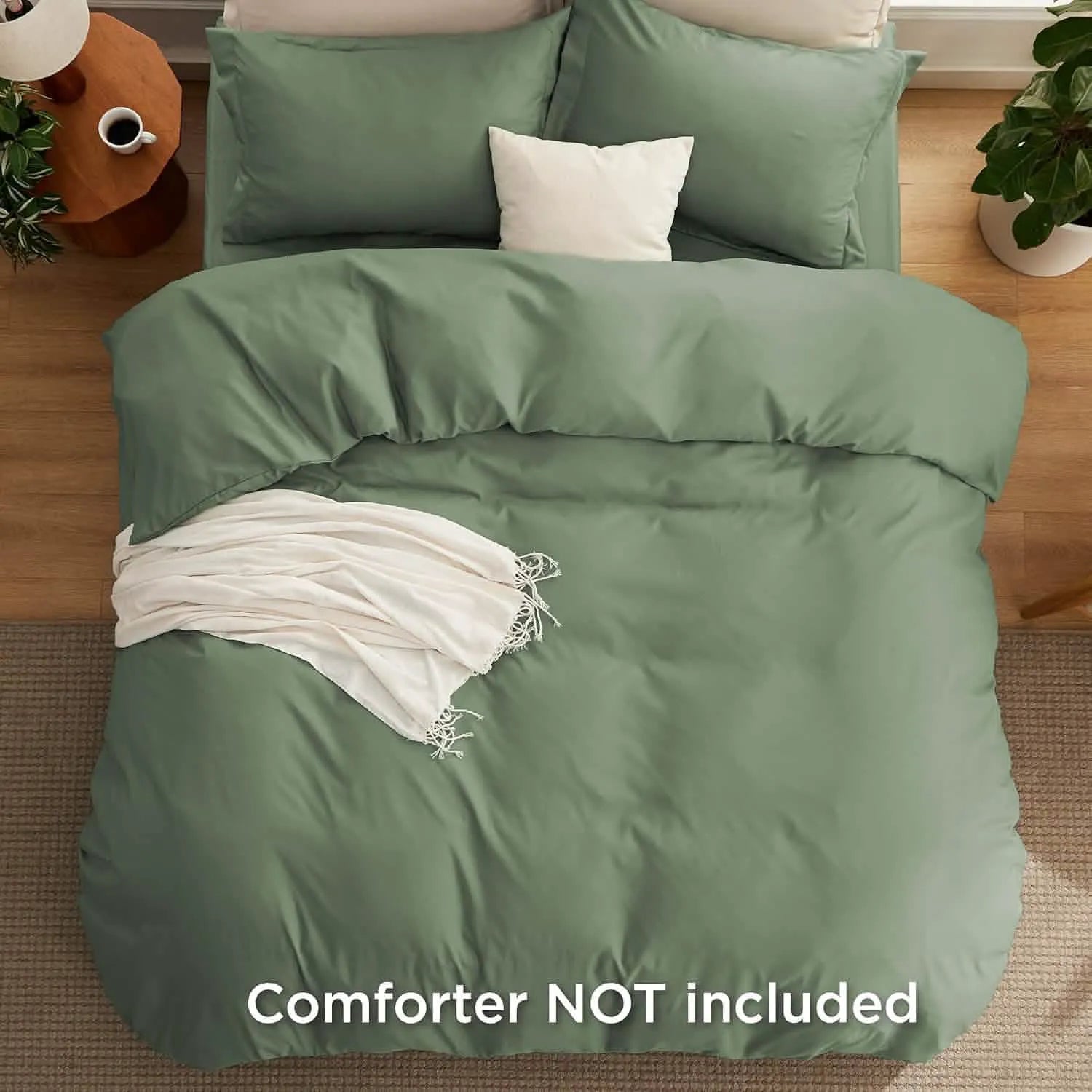 Brushed Microfiber Duvet Cover Set with Fitted Sheet