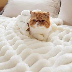 Luxplush Striped Throw Blanket