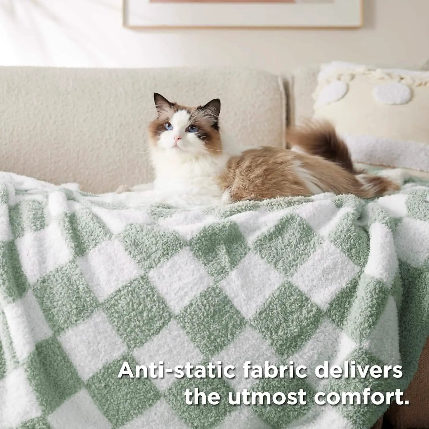 Ultra-Soft Reversible Checkered Blanket
