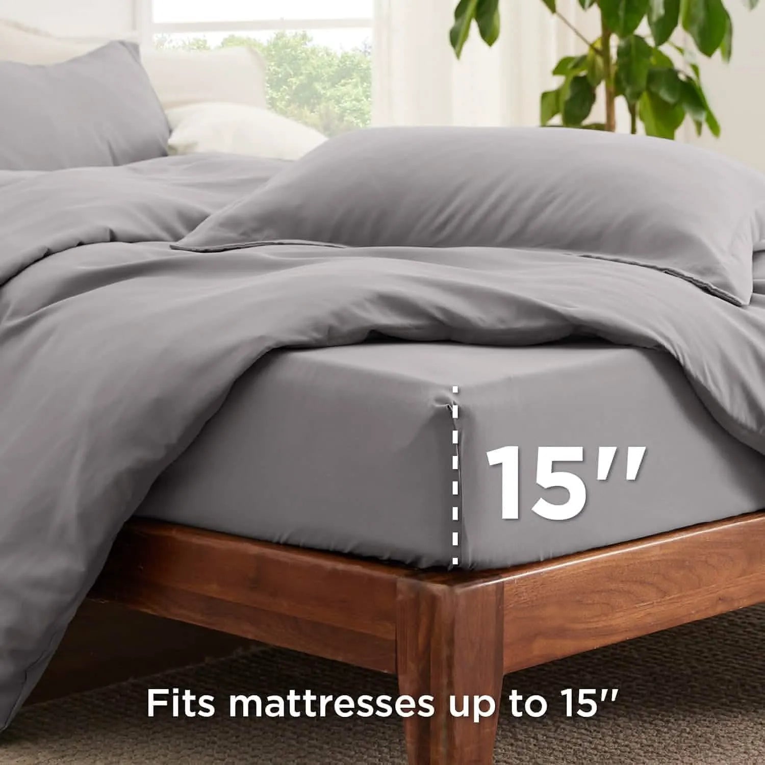 Brushed Microfiber Duvet Cover Set with Fitted Sheet