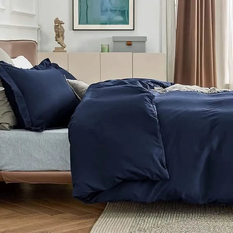 Brushed Microfiber Duvet Cover Set with Fitted Sheet