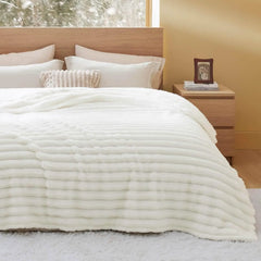 Luxplush Striped Throw Blanket