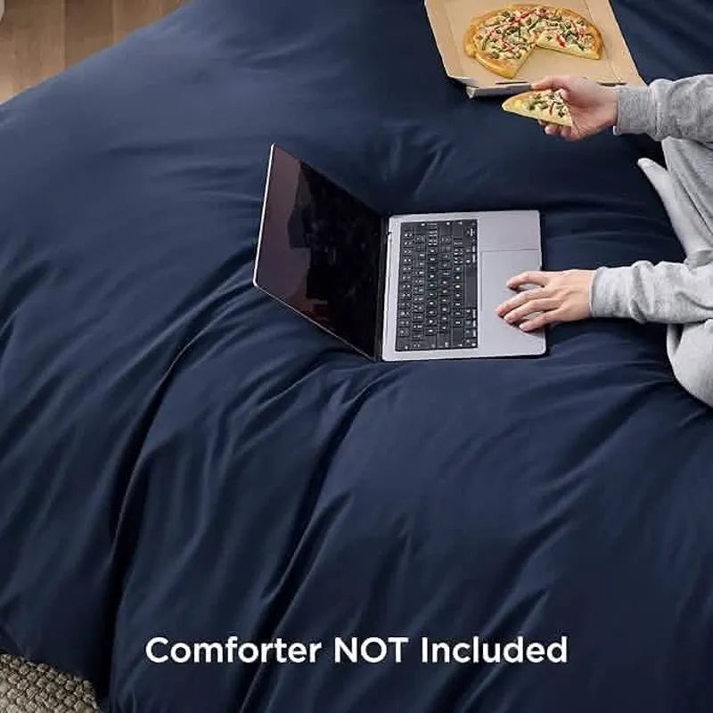 Brushed Microfiber Duvet Cover Set with Fitted Sheet