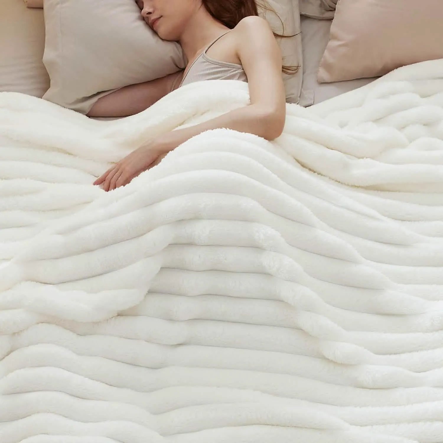 Luxplush Striped Throw Blanket