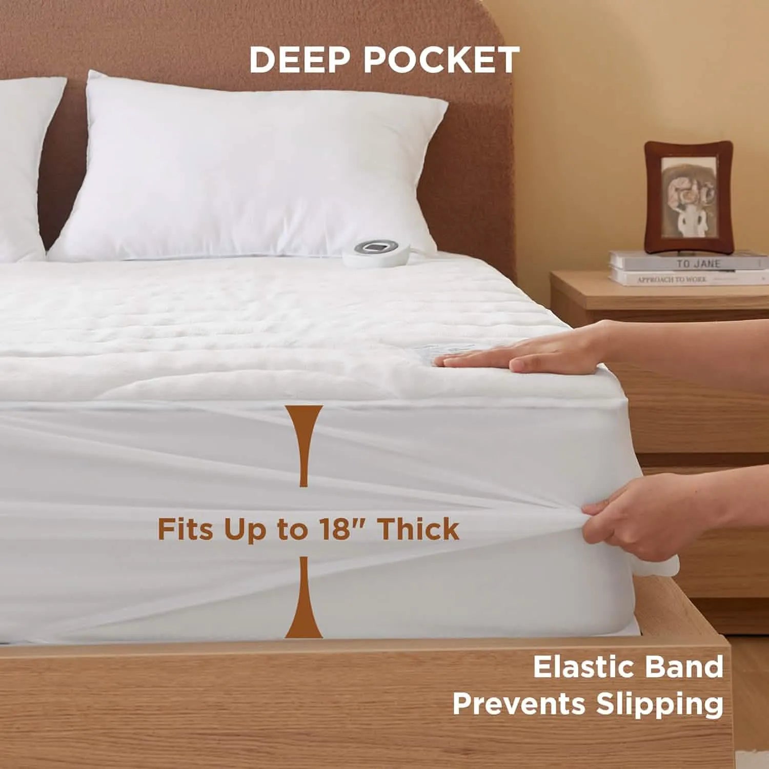 Coral Fleece Heated Mattress Pad