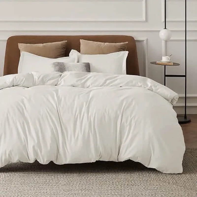 Brushed Microfiber Duvet Cover Set with Fitted Sheet