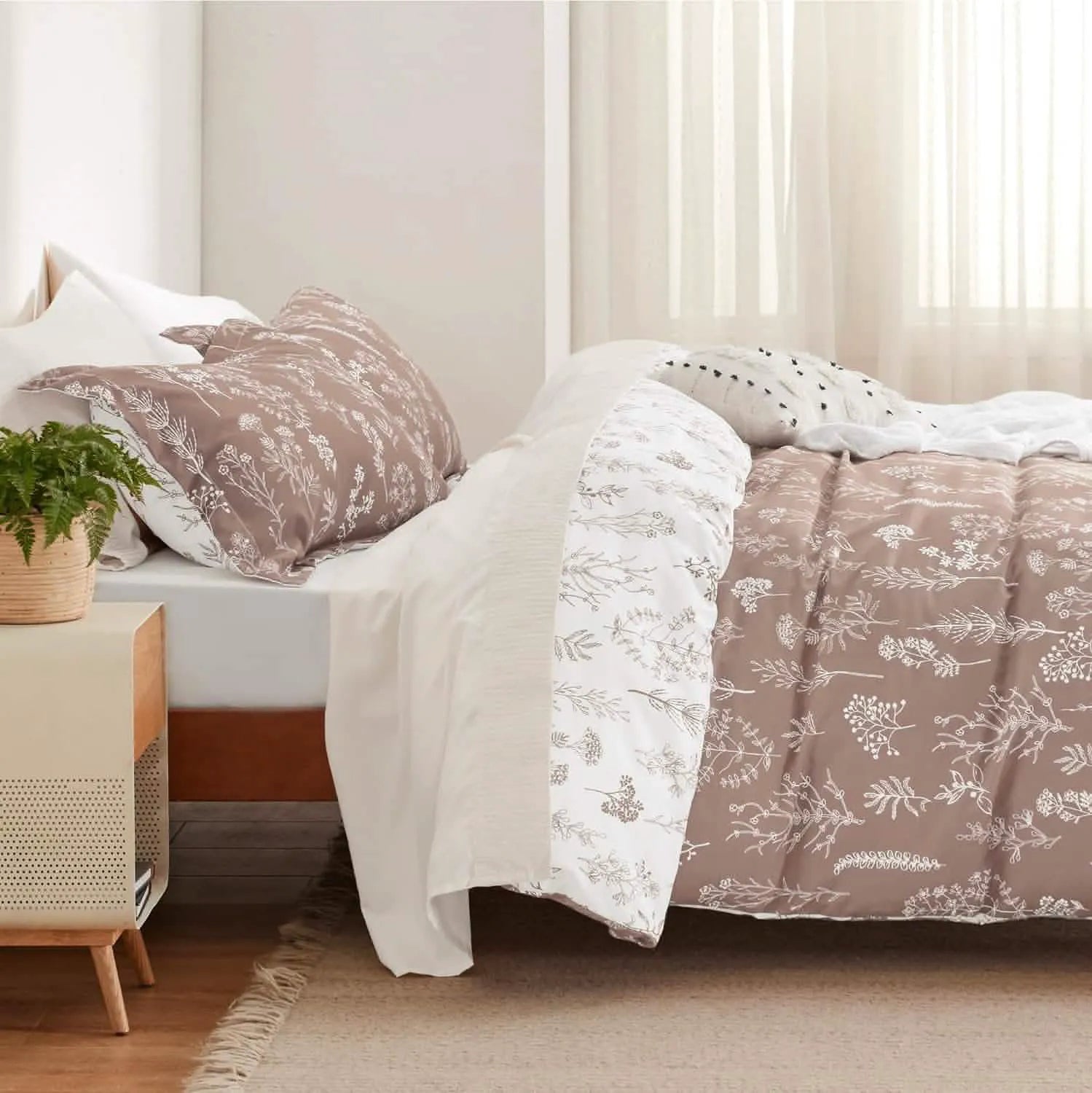 Reversible Floral Duvet Cover Set