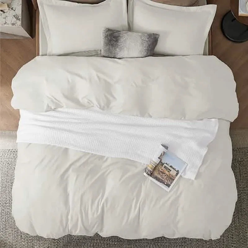 Brushed Microfiber Duvet Cover Set with Fitted Sheet