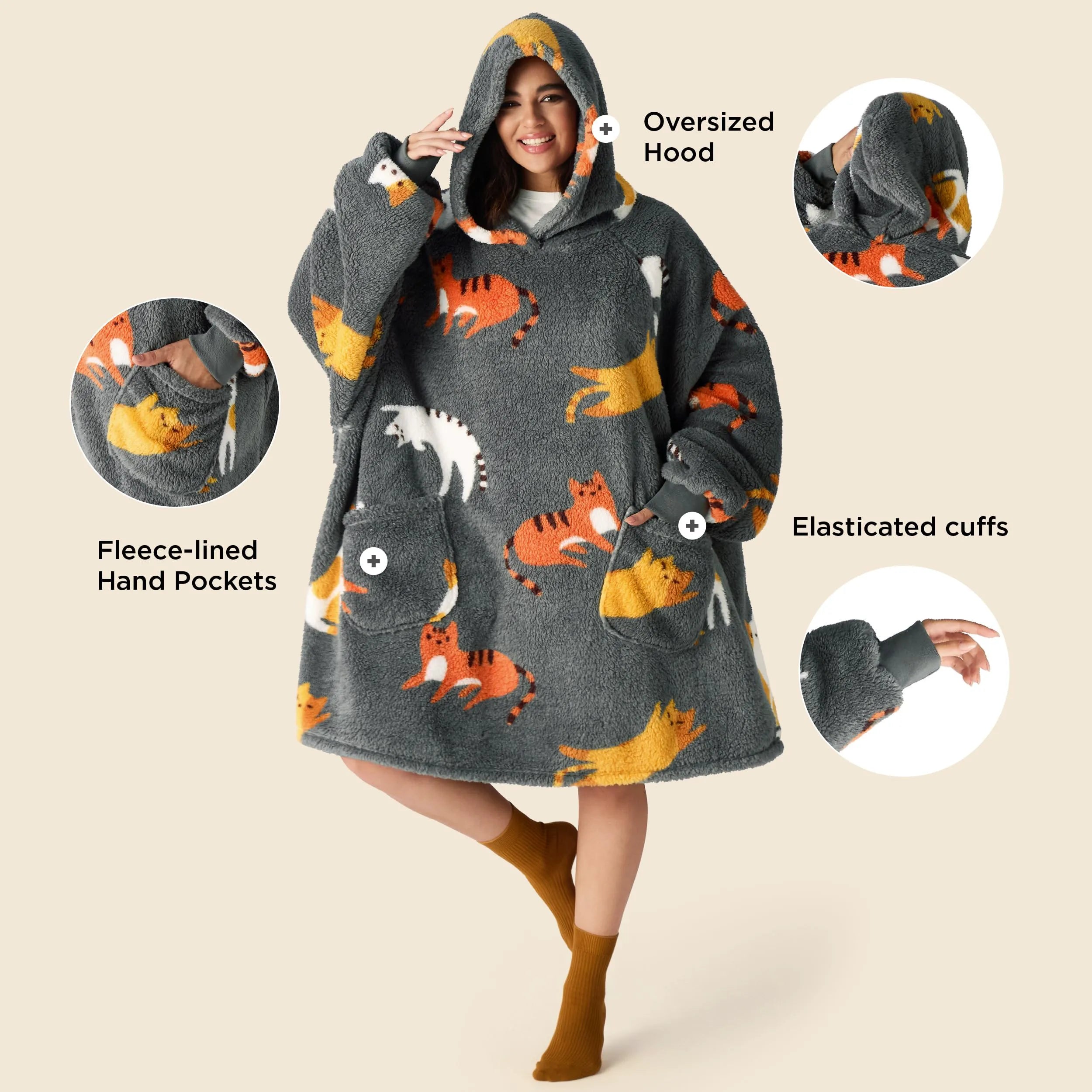 Shaggy Sherpa Blanket Hoodie