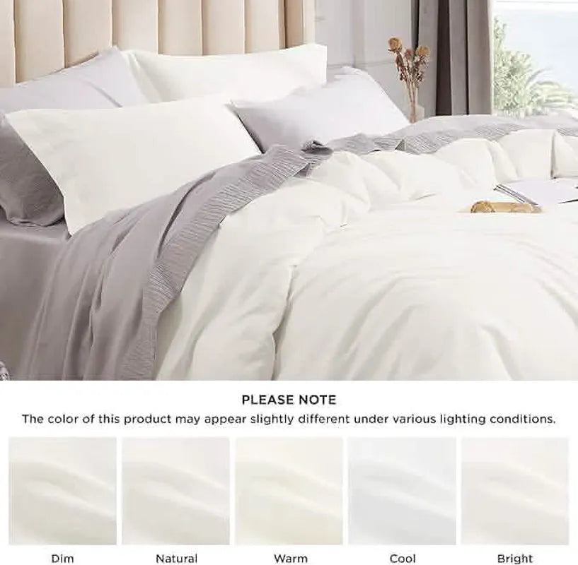 Brushed Microfiber Duvet Cover Set with Fitted Sheet