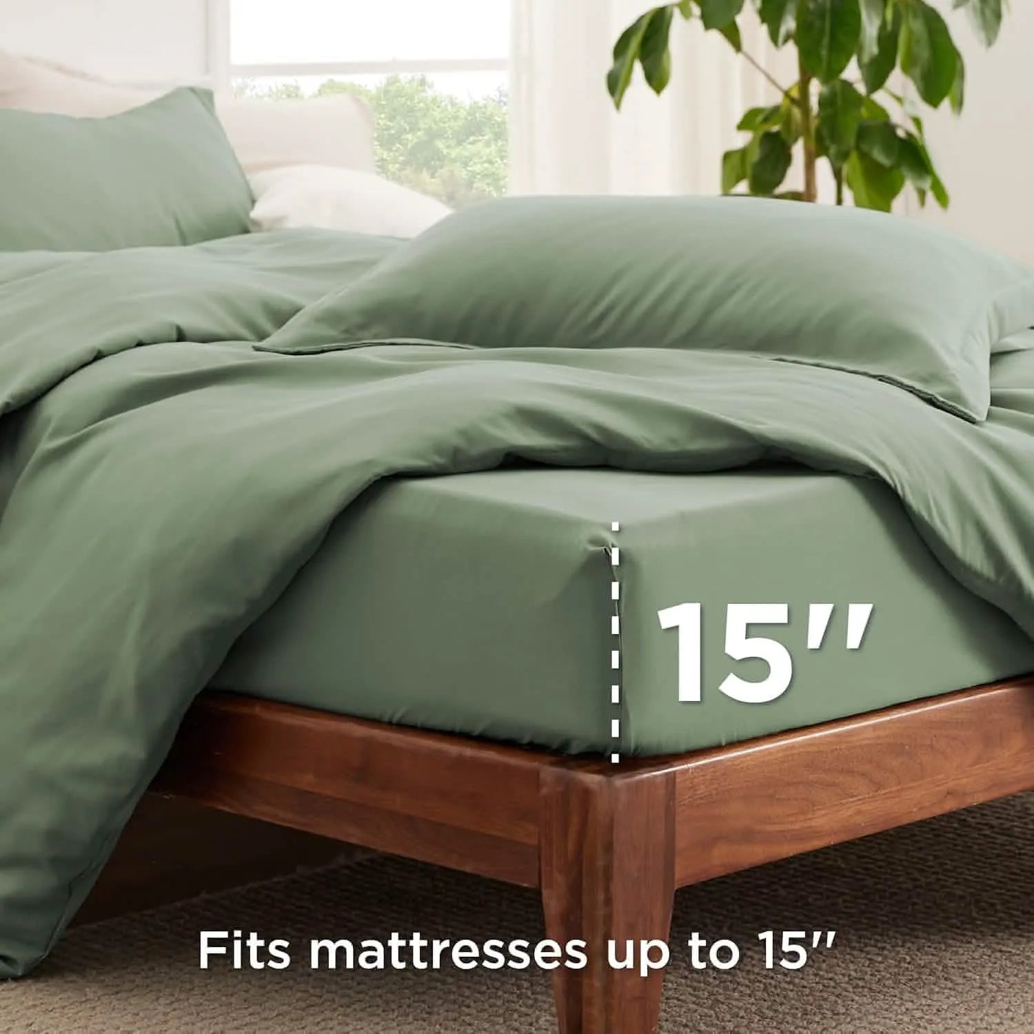 Brushed Microfiber Duvet Cover Set with Fitted Sheet