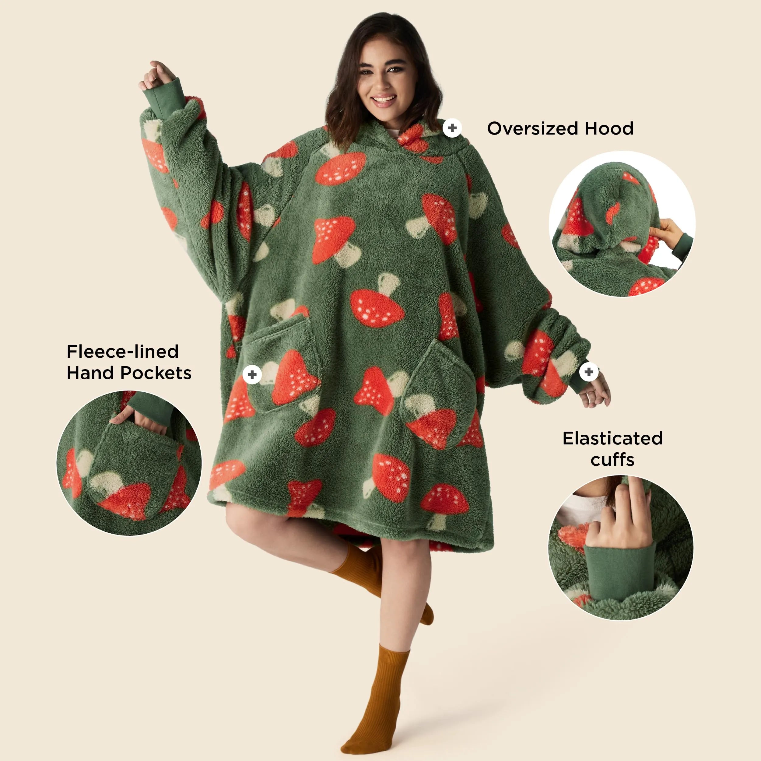 Shaggy Sherpa Blanket Hoodie
