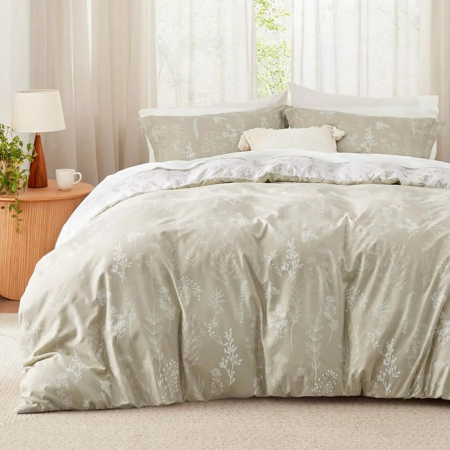 Reversible Floral Comforter Set