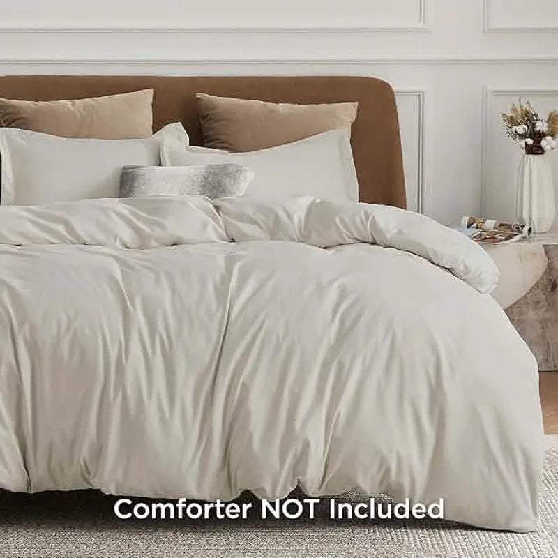 Brushed Microfiber Duvet Cover Set with Fitted Sheet