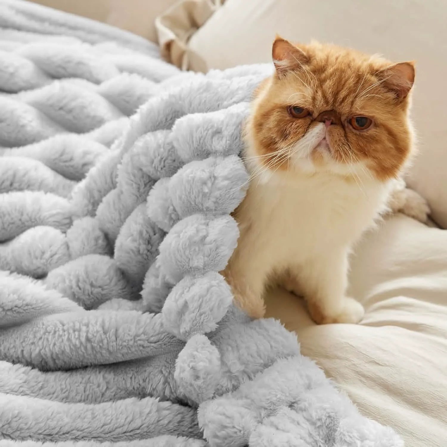 Luxplush Striped Throw Blanket