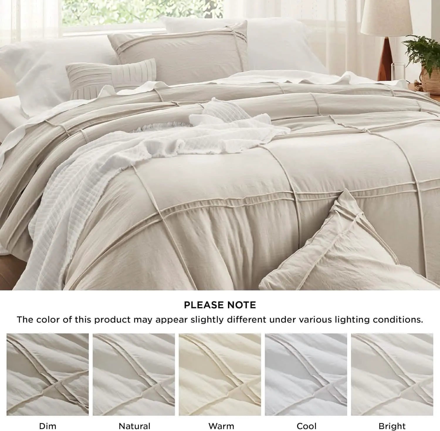 Striped Tufted Embroidered Duvet Cover Set