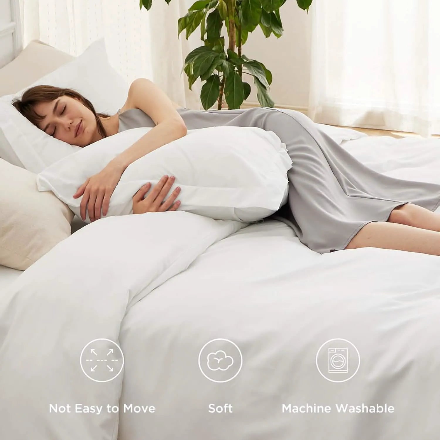 Brushed Microfiber Duvet Cover Set with Fitted Sheet