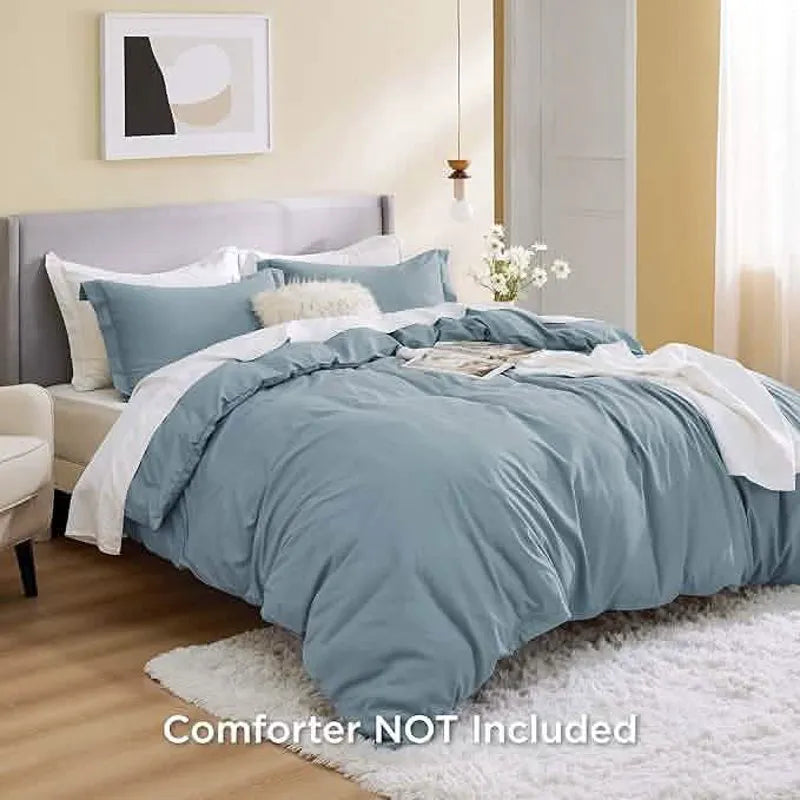Brushed Microfiber Duvet Cover Set with Fitted Sheet