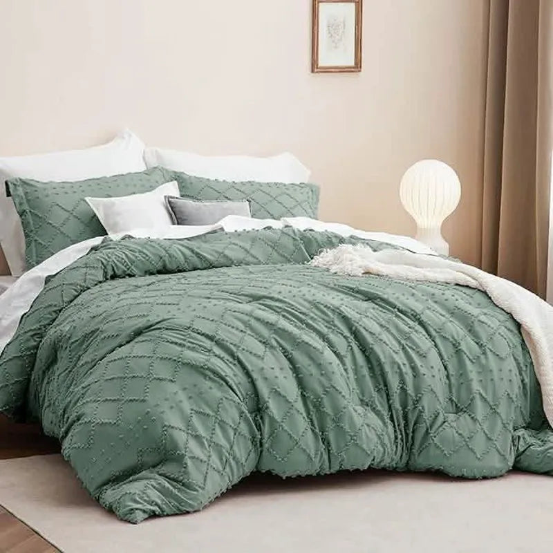 Tufted Embroidery Comforter Set