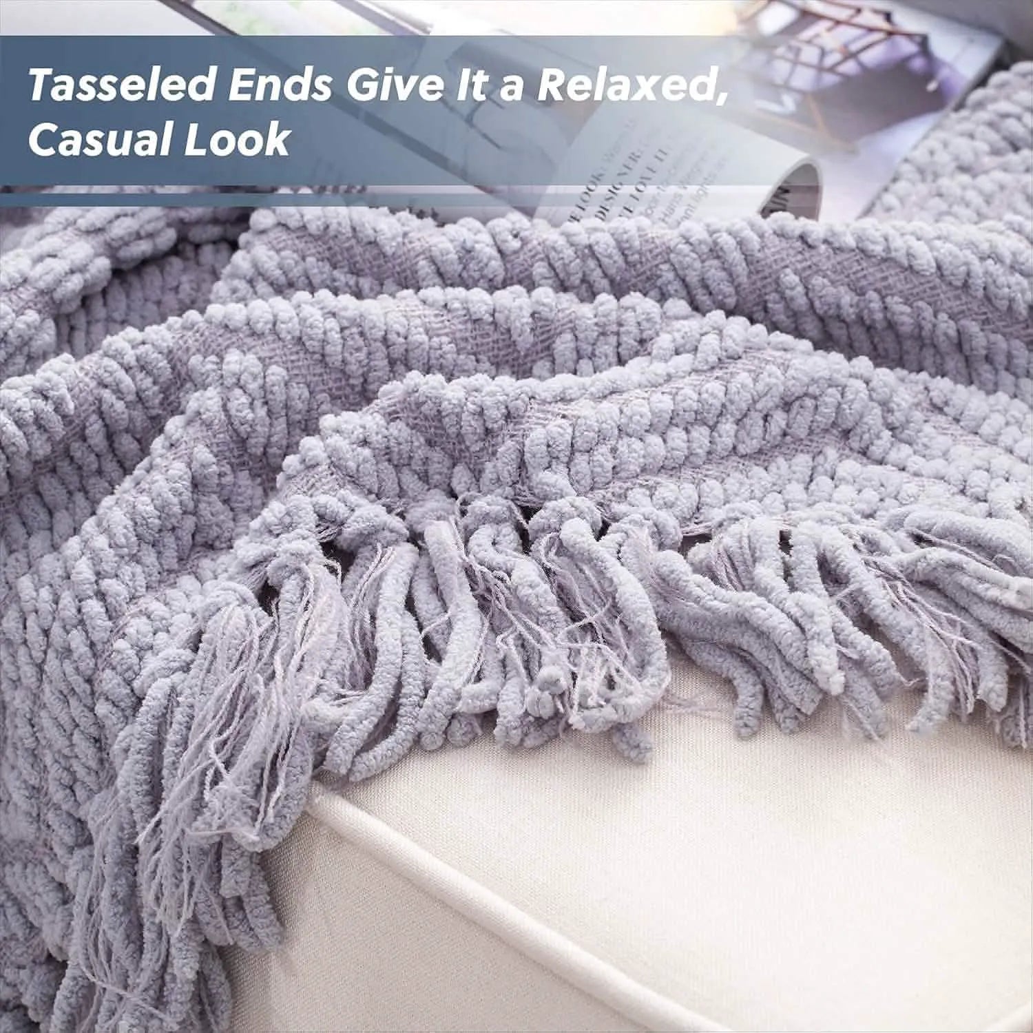 Multi-Purpose Knit Chenille Blanket