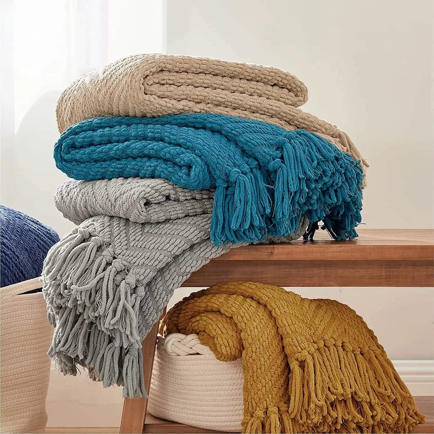 Multi-Purpose Knit Chenille Blanket