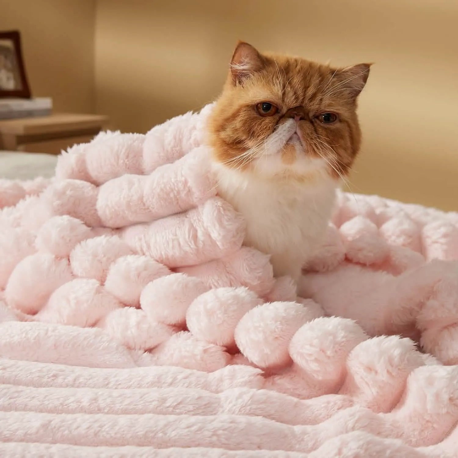 Luxplush Striped Throw Blanket