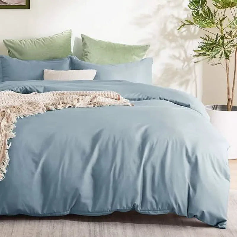 Brushed Microfiber Duvet Cover Set with Fitted Sheet