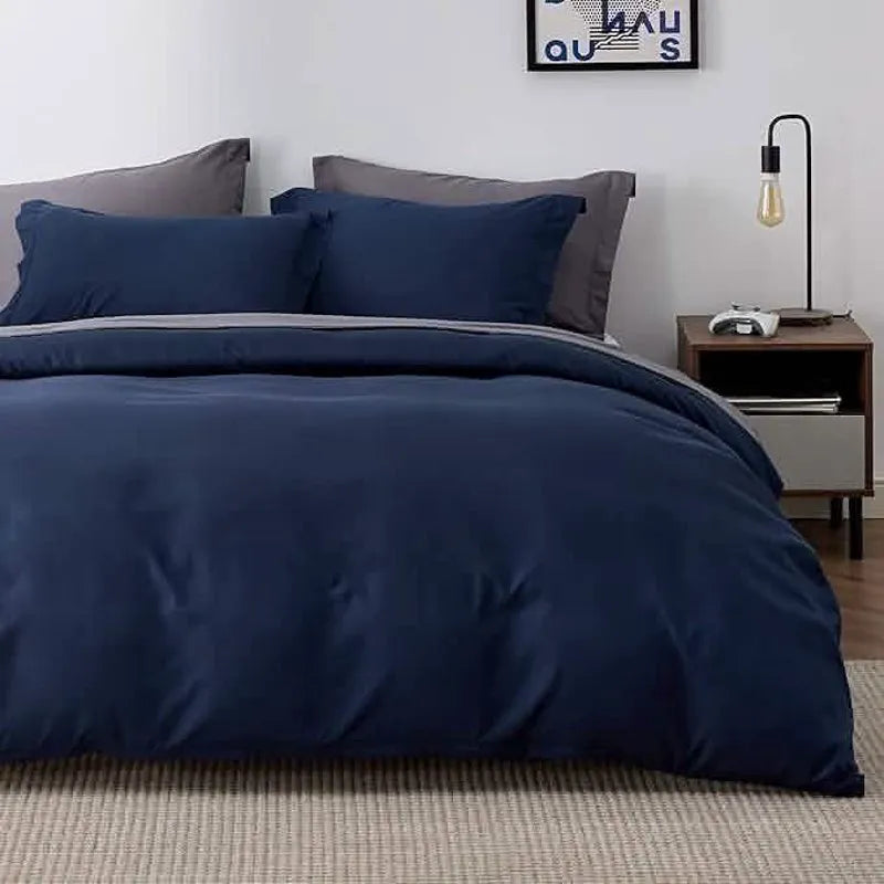 Brushed Microfiber Duvet Cover Set with Fitted Sheet