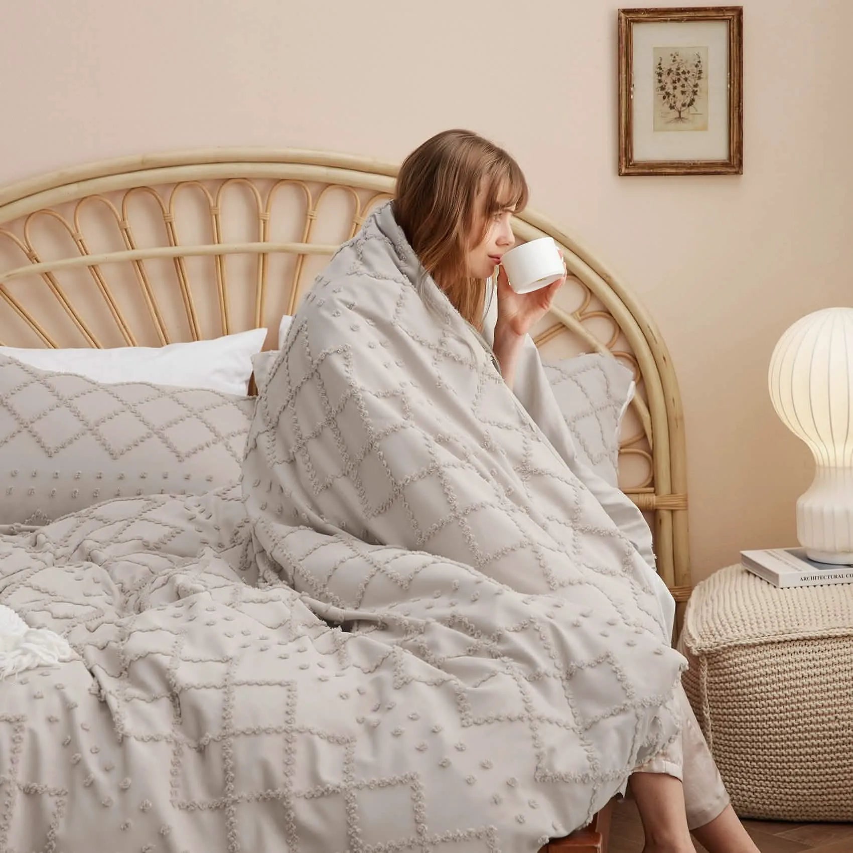Boho Embroidery Duvet Cover Set