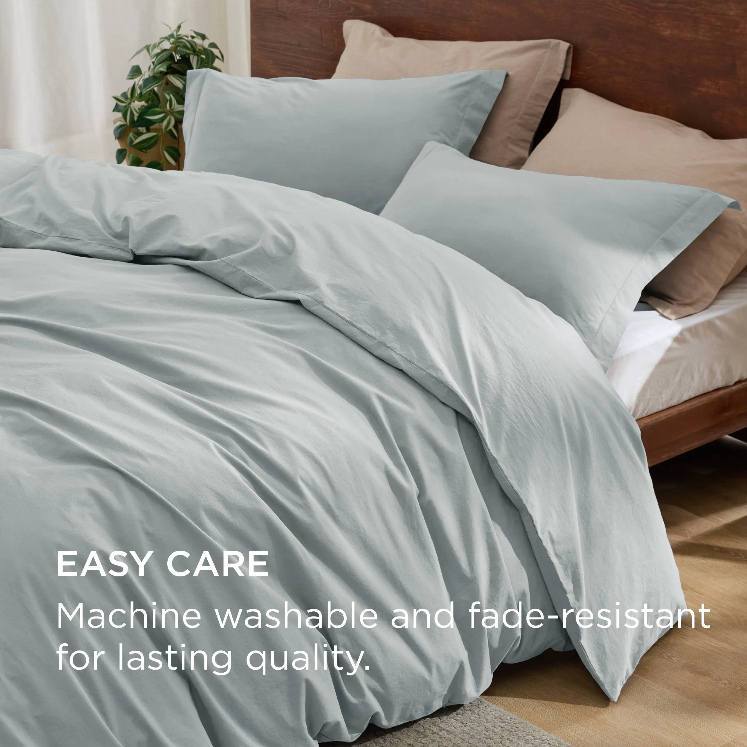 PureWoven™ Washed Cotton Duvet Cover Set