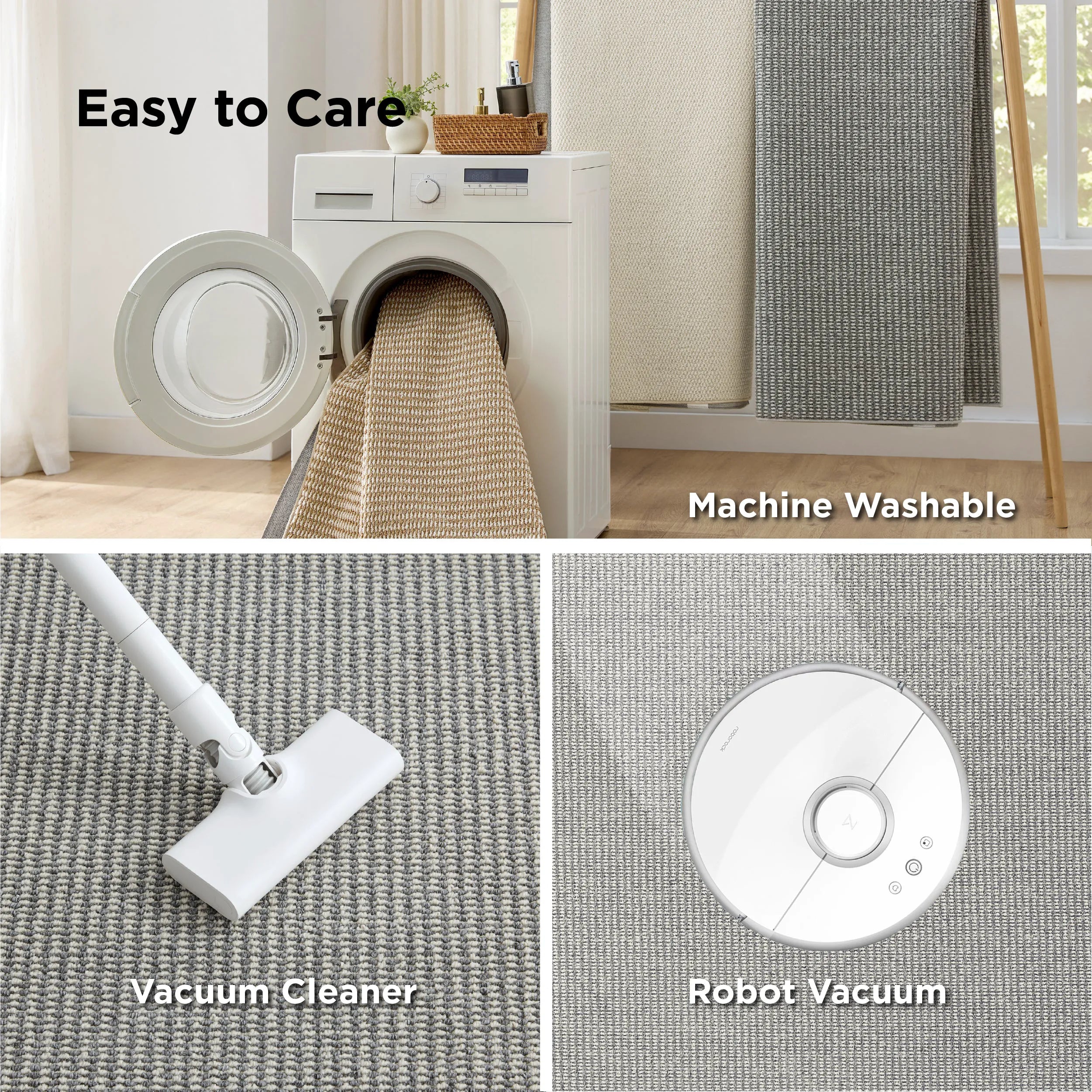 Faux Wool Area Rug