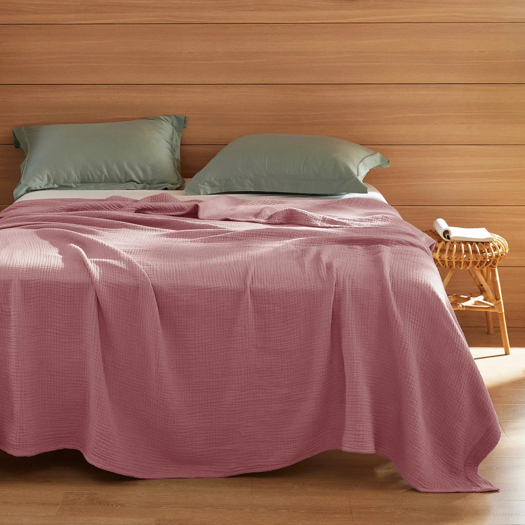 Spring Gauze Throw Blanket, 100% Cotton