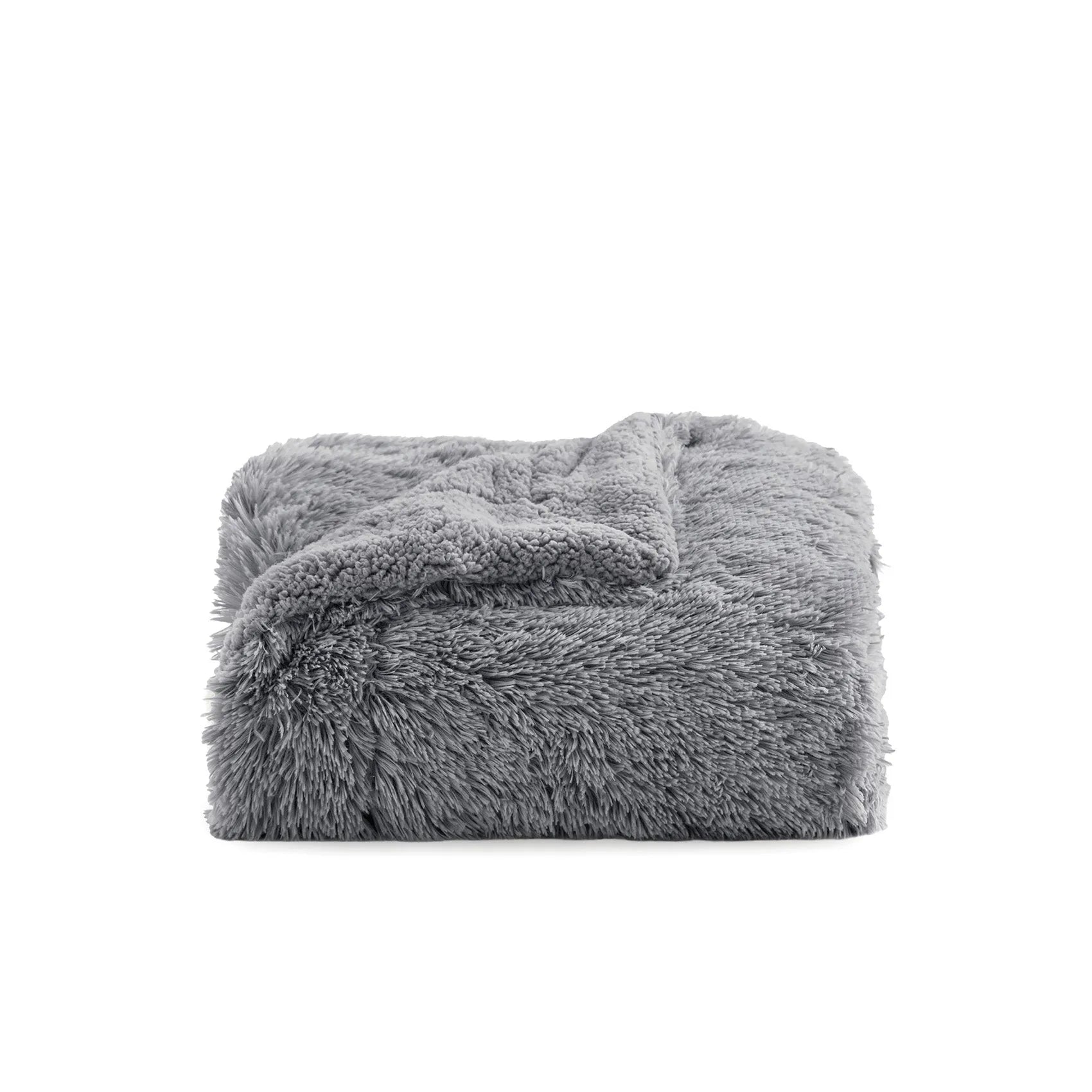 Fuzzy Faux Fur Throw Blanket