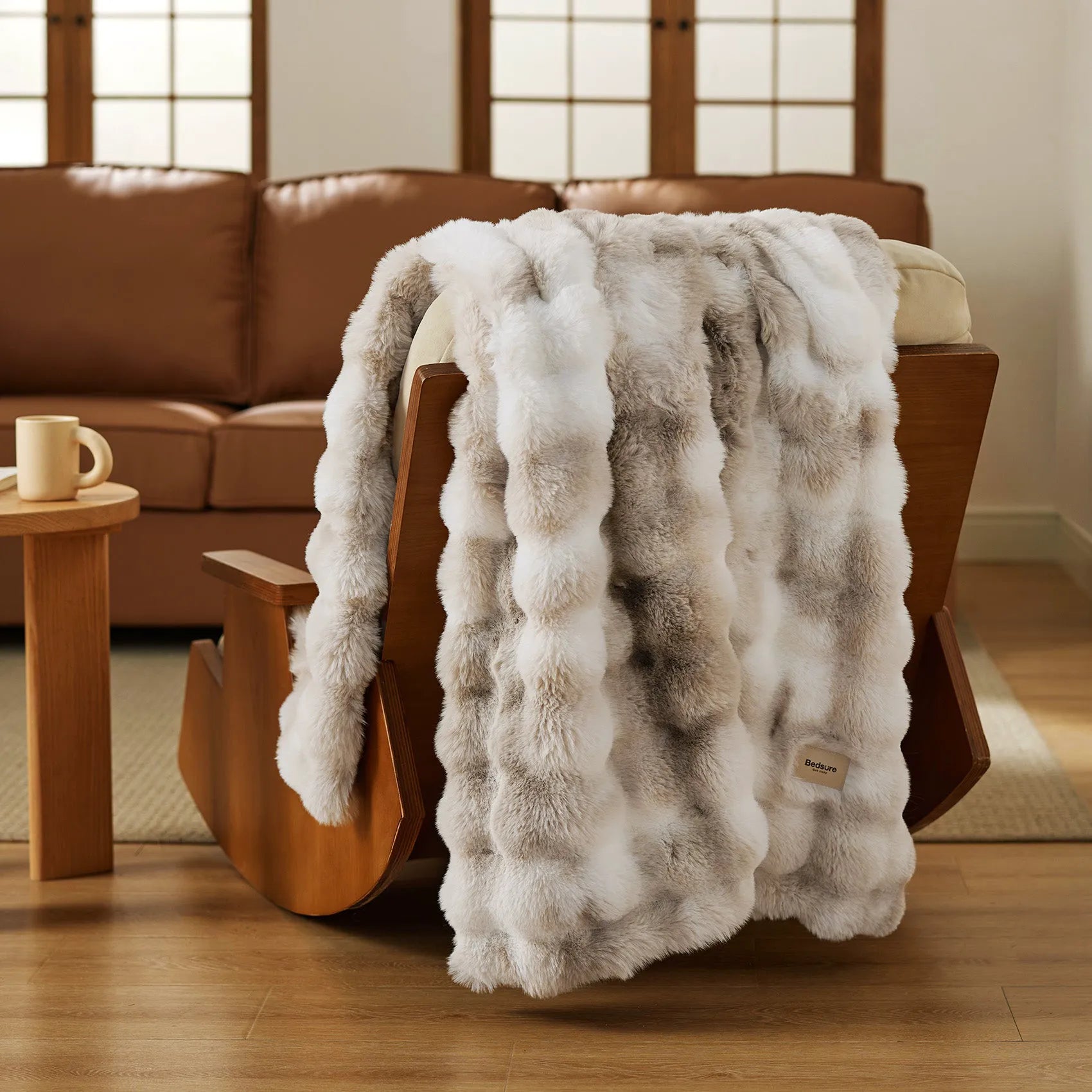 Faux Fur Bubble Blanket