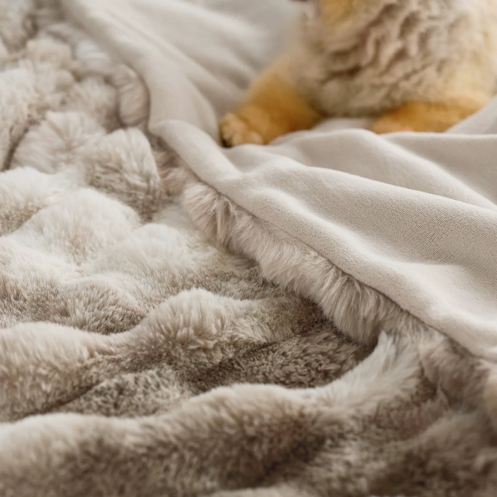 Faux Fur Bubble Blanket