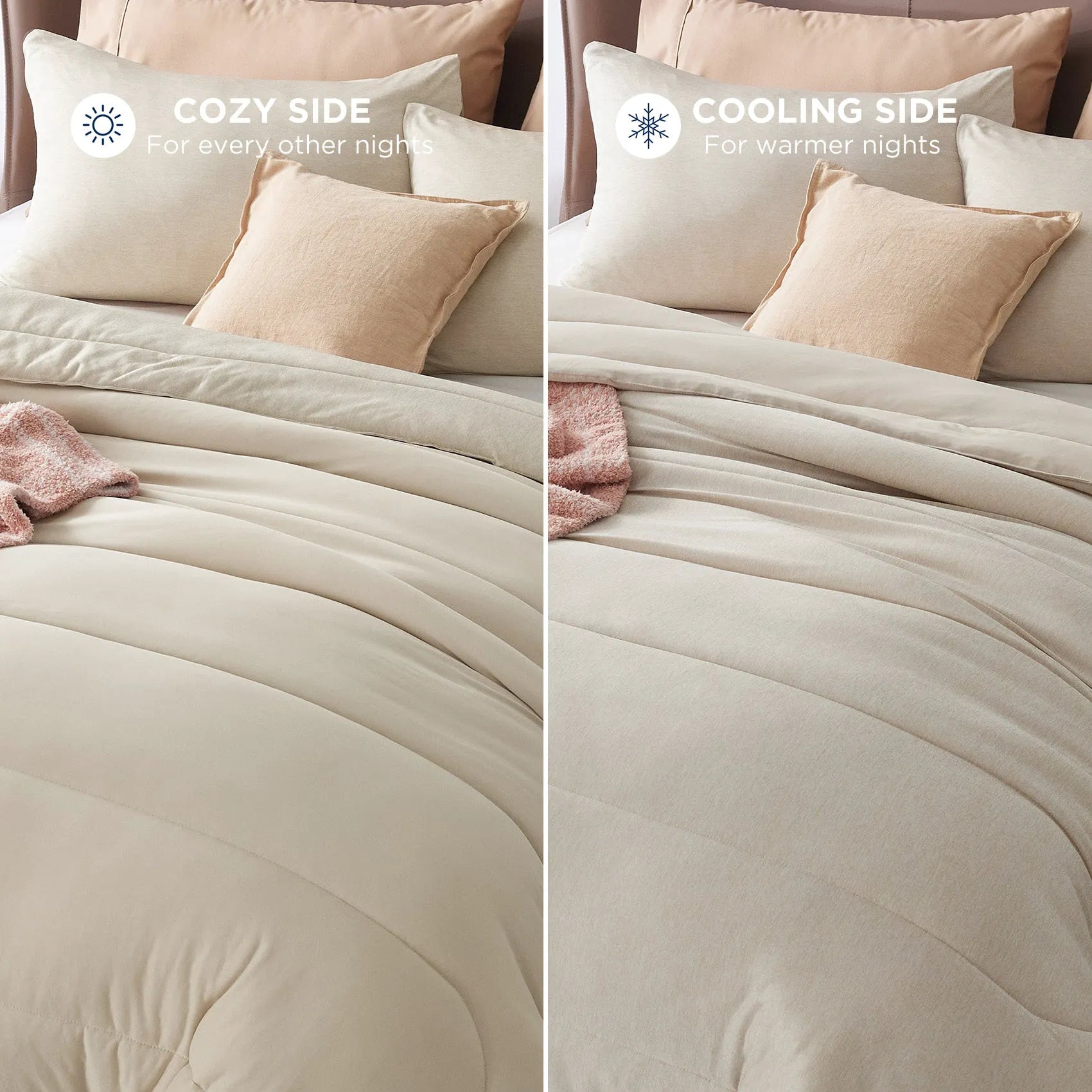 Reversible Warm & Cooling Comforter Set