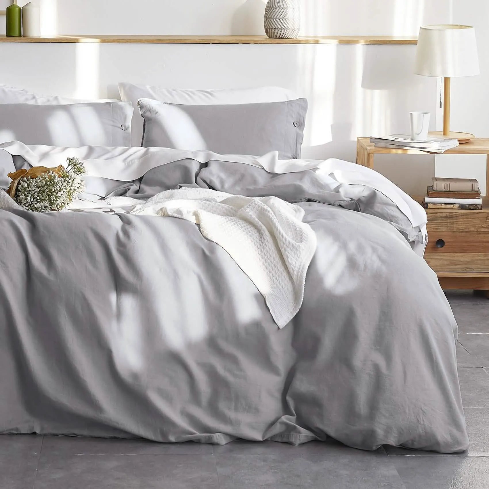 PureWoven™ Cotton-Linen Blend Duvet Cover Set