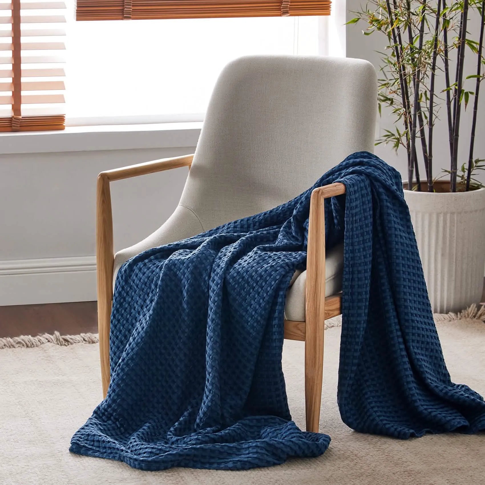 Bamboo Rayon Waffle Blanket