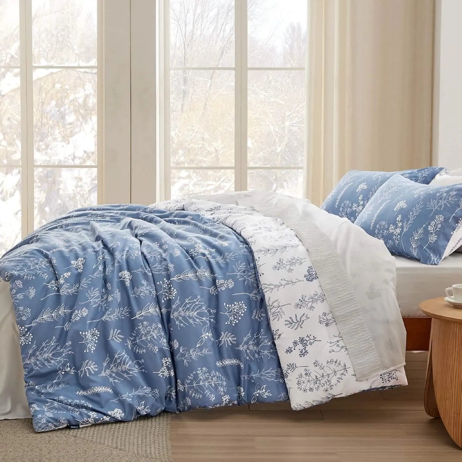Reversible Floral Comforter Set