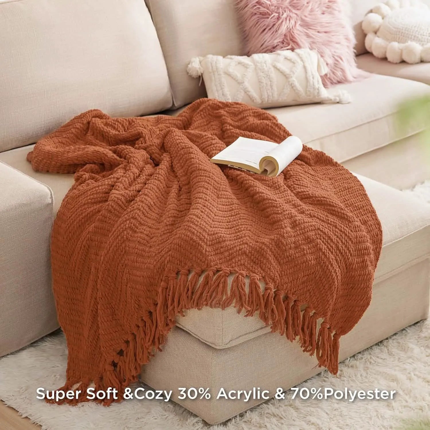 Multi-Purpose Knit Chenille Blanket