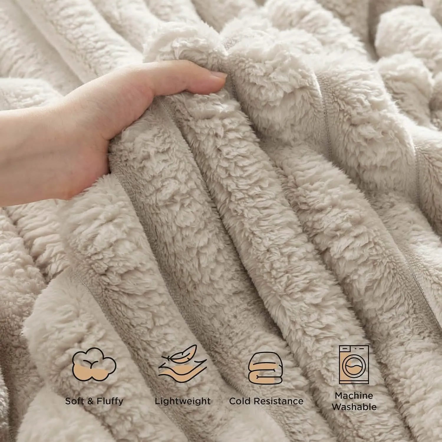 Luxplush Striped Throw Blanket