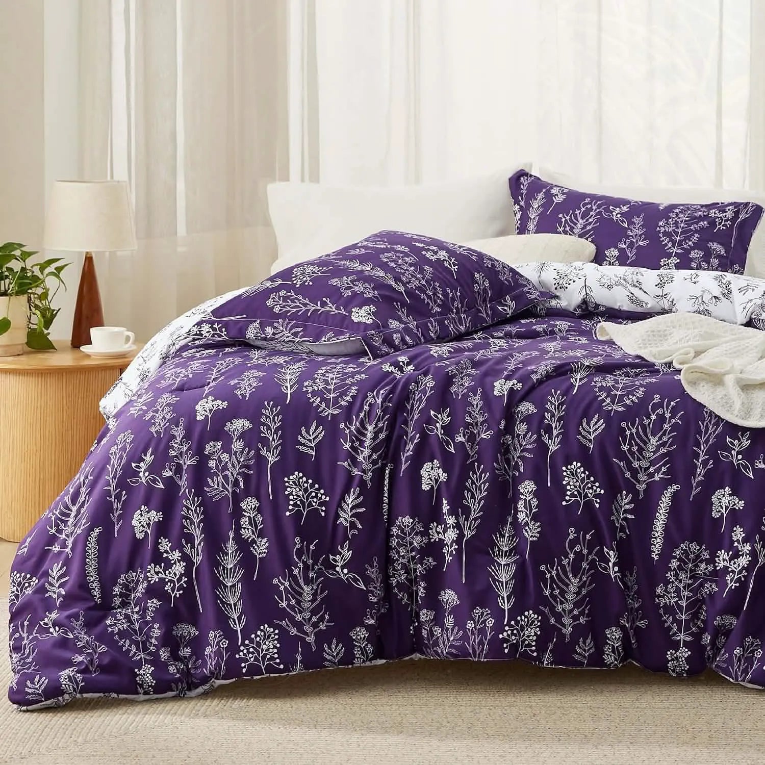 Reversible Floral Comforter Set