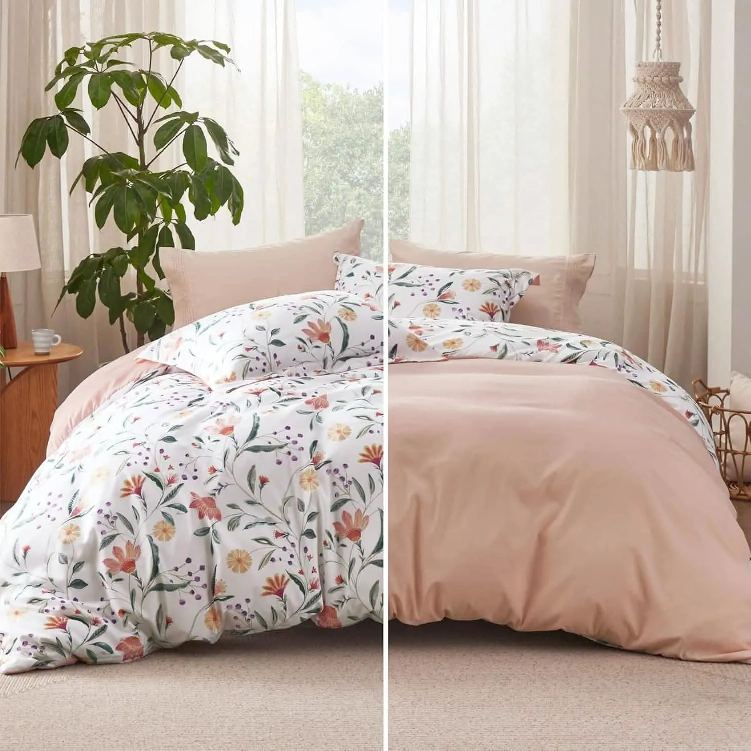 Reversible Light Duvet Cover Set