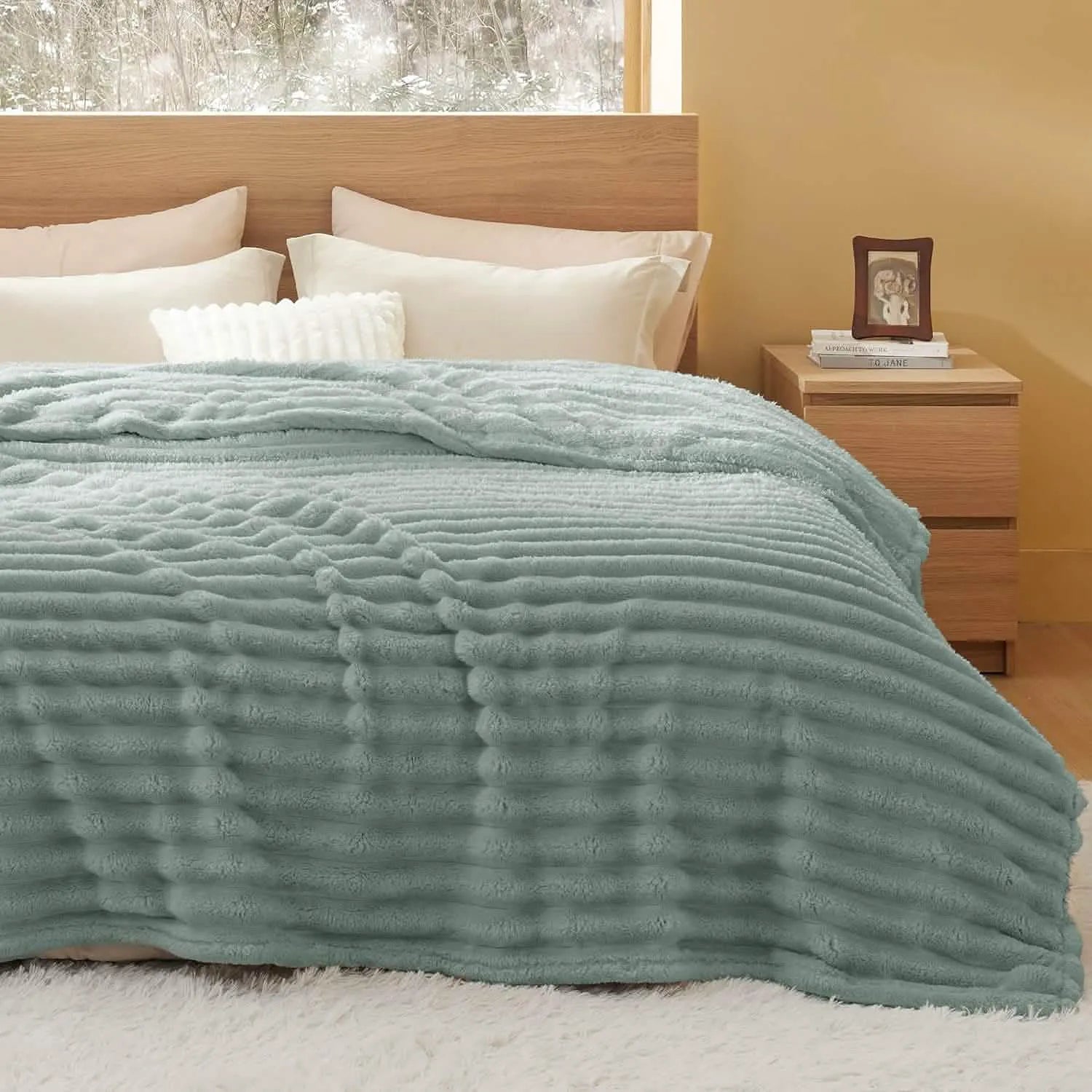 Luxplush Striped Throw Blanket